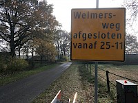 Wegafsluiting Welmersweg
