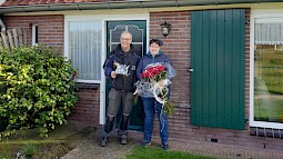 Wim en Ina Zilveren bruidspaar