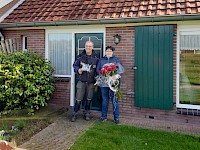 Wim en Ina Zilveren bruidspaar