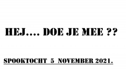 Let op Wijziging:  Filmavond wordt Spooktocht -  5 Nov 2021